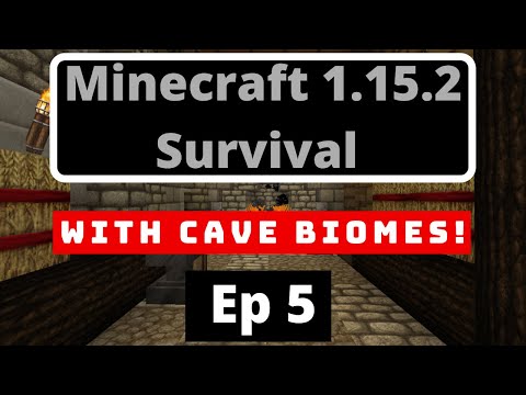 RockerBuck - EPIC Mine Shaft! - Ep. 5 - Minecraft 1.15.2 & Cave Biomes Data Pack Survival!!