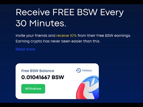 Получай каждые 30 мин криптовалюту BSW бесплатно