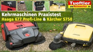 Haaga 677 u. Kärcher S750 Test - Akku-Kehrmaschine oder Handkehrmachine ? Der Praxis Vergleich