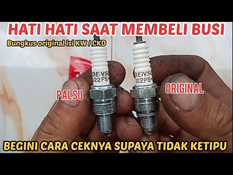 Cara membedakan busi denso original dengan busi Denso palsu,KW,CKD
