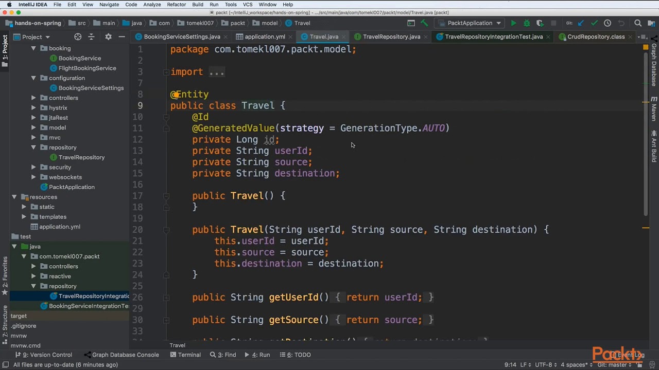 Hands-On Microservices with Spring Boot 2.0 : Create Persistence for Domain Object|packtpub.com