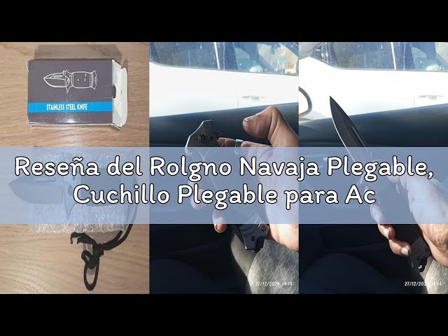 Vídeo relacionado con Rolgno Navaja Plegable, Cuchillo Plegable para Acampar Picnic, Regalo para Hombre Padre