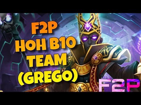F2P HOH B10 DARK LICH (GREGO) FEBRUARY 2026 SUMMONERS WAR