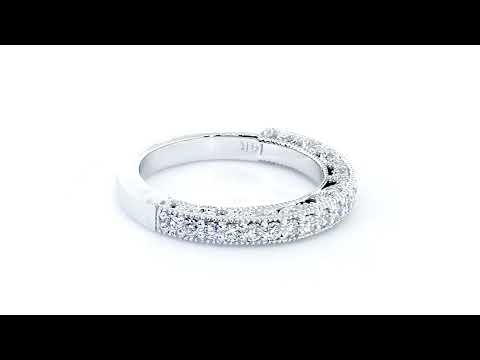 Matching Vintage Style Diamond Band to EWK16734W, 0.58CT Total Sides in 14k White Gold EWK1673B4W