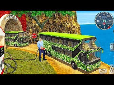 Us Army Bus Driving Simulator - Off-road Transport Duty Driver 3D - Android GamePlay 2023