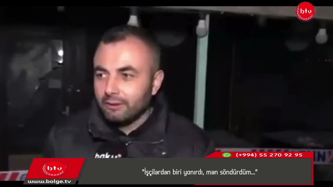 “İşçilərdən biri yanırdı, mən söndürdüm...”