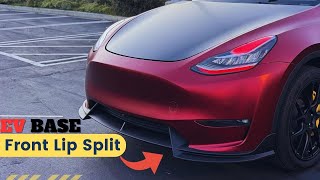 Front Lip Splitter with Matte Black Finish from EV Base Install Guide