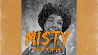 MISTY - Sarah Vaughan (Lyric)
