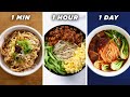 1 Minute Vs. 1 Hour Vs. 1 Day Noodles • Tasty