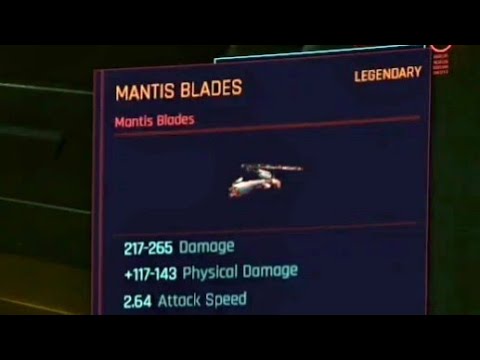 Cyberpunk 2077 FREE LEGENDARY MANTIS BLADES Location