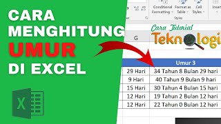 CARA MENGHITUNG UMUR DARI TANGGAL LAHIR DI EXCEL