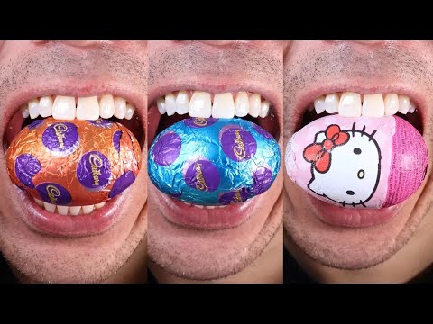 2025 Satisfying Easter Eggs ASMR #ASMR #EasterEgg #Easter #Chocolate #Long #Satisfying #Eggs