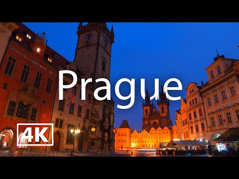 Prague 4K | City Tour with Calm Music