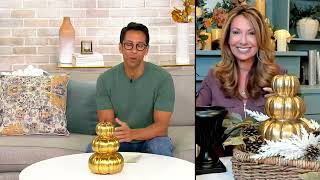 Simply Stunning 20 Pumpkin Topiary by Janine Graff on QVC