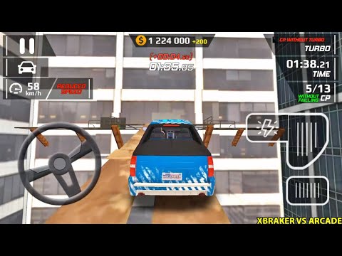Smash Car Hit: Car Driving Simulator - All Vehicles and Characters Unlocked Girl Driver Blue Pick Up