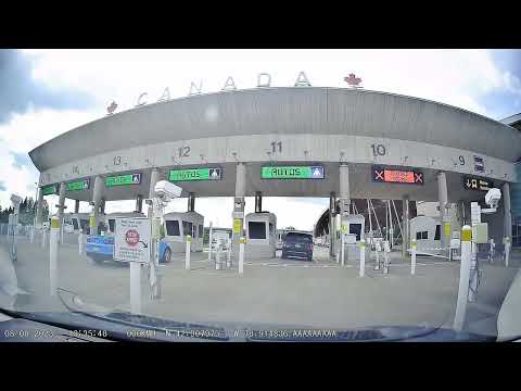 Entering Canada At Peace Bridge Fort Erie Ontario From Buffalo, New York, USA