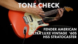Video thumbnail for TONE CHECK: Fender American Ultra Luxe Vintage '60s Stratocaster HSS Demo by Cream City Music