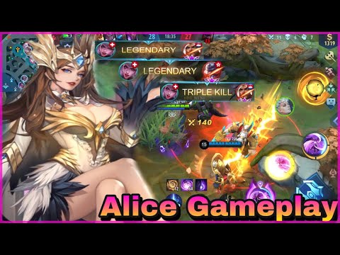 ALICE MOBILE LEGENDS ~ ALICE FULL GAMEPLAY 2021 | ALICE BEST BUILD DAMAGE | ALICE MLBB - LYFUN