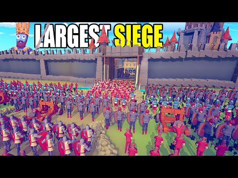 The Largest MEDIEVAL CASTLE SIEGE Ever in TABS!