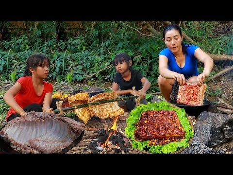 Cooking pork braised spicy chili recipe so delicious- Roasted pork rib for dinner cook and eat
