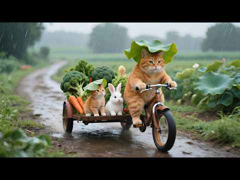 Ginger and Mama Cat Rescue an Abandoned Bunny Who Finally Feels a Mother's Love Again💕