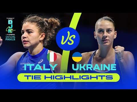 Italy v Ukraine Full Tie Highlights | 2025 Billie Jean King Cup Finals |  Semi-Final