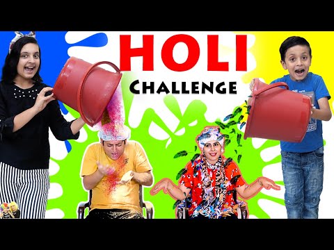 HOLI CHALLENGE 2020 Festival of colours #Family #Comedy Mom vs Dad | Aayu and Pihu Show