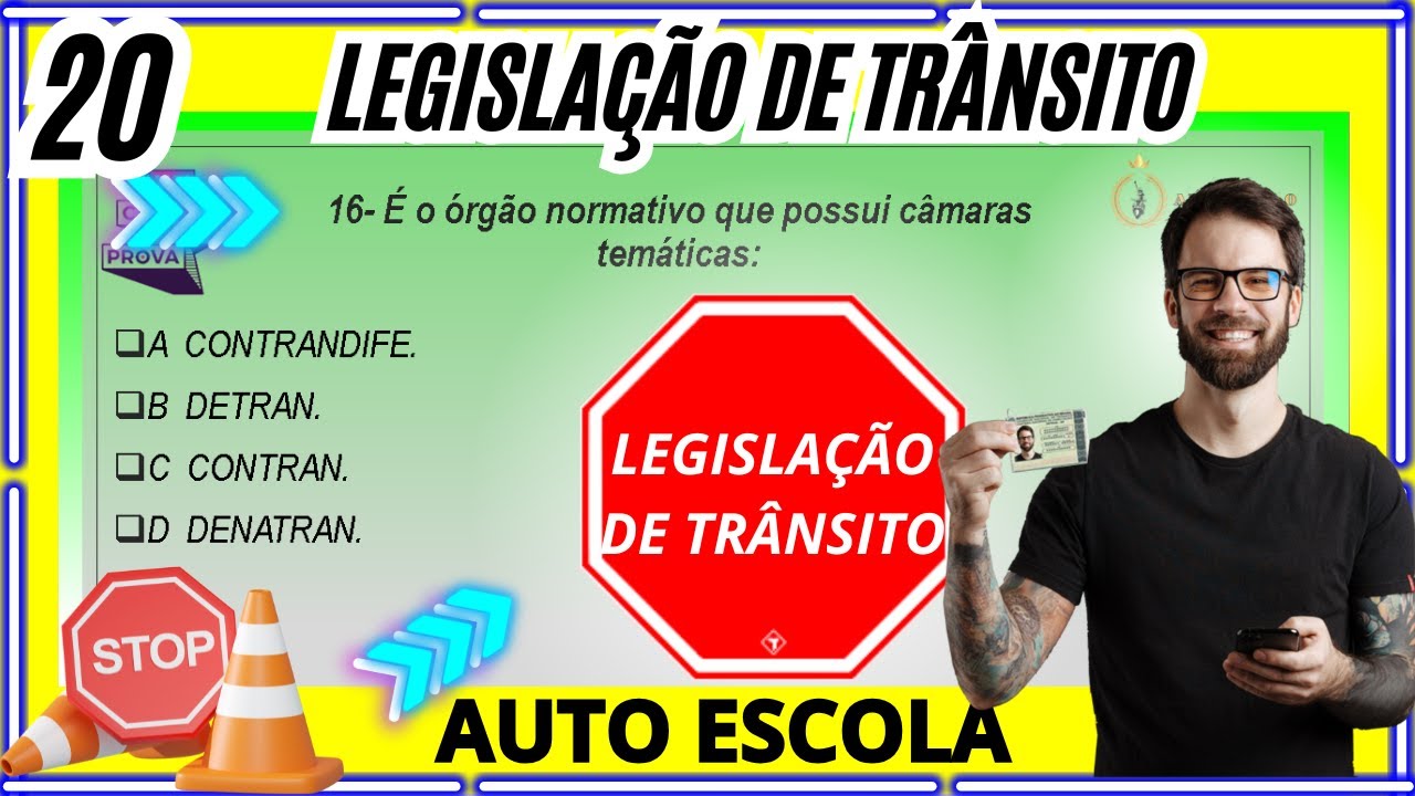 20 UPDATED QUESTIONS from the DETRAN exam, DETRAN 2025 SIMULATION