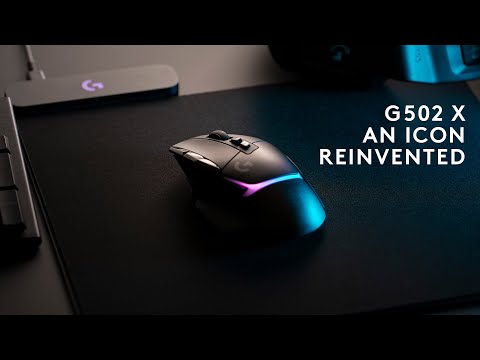 Belaidė žaidimų pėlė Logitech G502 X Lightspeed, Juodos spalvos video