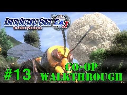 Earth Defense Force 4.1: The Shadow of New Despair (Full CoOp WalkthroughGameplay) - Part 13 (60-64)