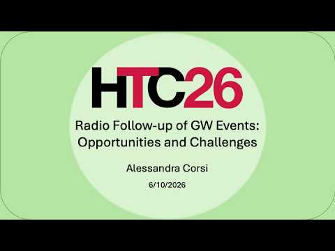 Radio Follow-up of GW Events: Opportunities and Challenges (Remote Presentation) presentation thumbnail