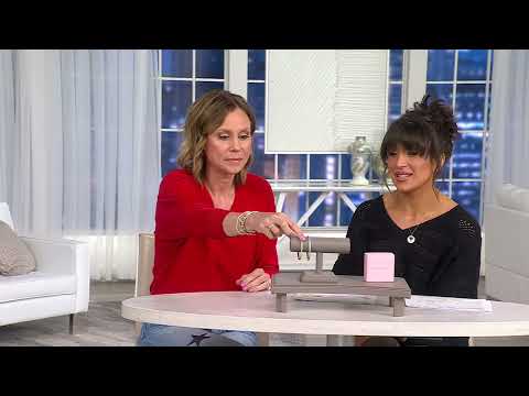 Diamonique Pave Hinged Bangle Bracelet, Sterling Silver on QVC