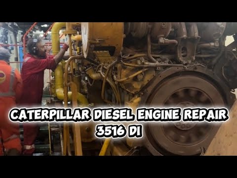 CAT Diesel Engine Repair 3516 DI | Step-by-Step Bearings, Pistons & Engine Recovery #caterpillar
