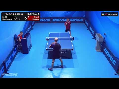 09:55 Serhii Skachenko - Andrii Rehush 28.08.2023 TT Euro.Cup Ukraine Master. TABLE 3