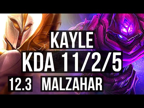 KAYLE vs MALZ (MID) | Rank 8 Kayle, 11/2/5, 300+ games, Dominating | EUW Grandmaster | 12.3