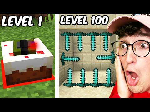 Testing Minecraft Traps From Level 1 To 100