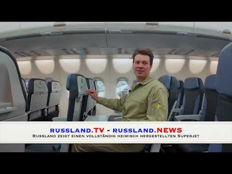 Russland zeigt einen vollständig heimisch hergestellten Superjet
