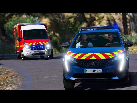 [GTA 5] GENDARMES ESCORT INJURED POLICE OFFICER | LSPDFR #761