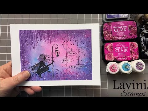Seren Offers us Hope, Faith and Happiness by Karen Telfer - A Lavinia Stamps Tutorial