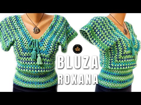Cum crosetam bluza Roxana | Tutorial pas cu pas