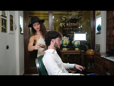 ASMR 💈 LADY BARBER “RICHIE RICH IN THE CANNOLI STREET”