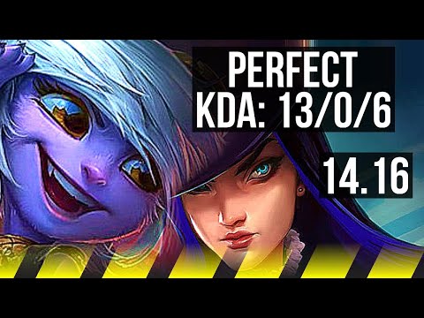 TRISTANA & Senna vs CAITLYN & Morgana (ADC) | 13/0/6, Legendary | NA Master | 14.16