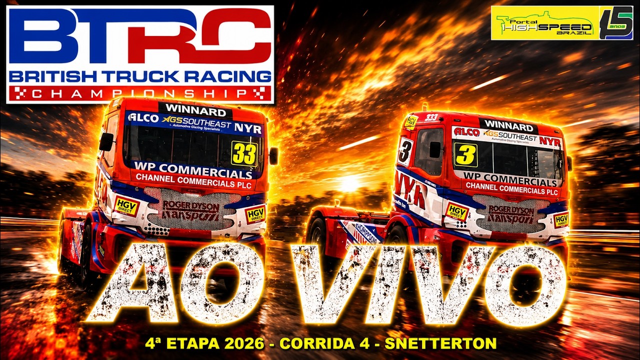 🔴 BRITISH TRUCK RACING CHAMPIONSHIP | Corrida 4 | 4ª Etapa 2026 | Snetterton (UK) | AO VIVO