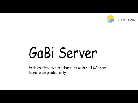 GaBi Server - Effective Collaboration within LCA Teams
