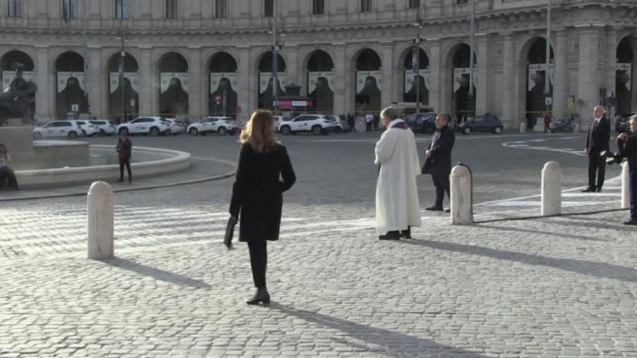 Funerali di Zichichi, il Presidente Mattarella raggiunge la Basilica di Santa Maria degli Angeli