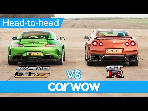 Mercedes-AMG GT R vs Nissan GT-R: DRAG RACE, ROLLING RACE & BRAKE TEST | Head-to-Head