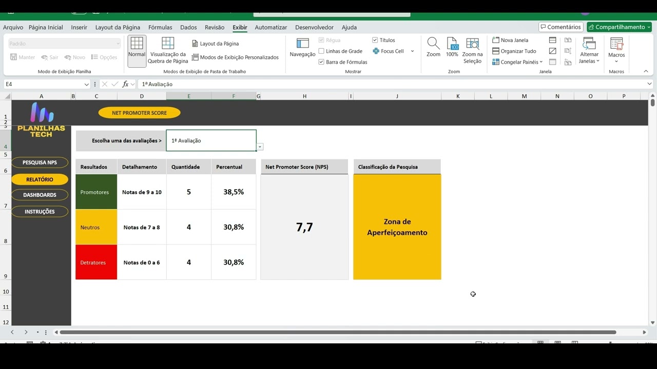 Tabulação de Pesquisas de Satisfação com o Método Net Promoter Score (NPS)
