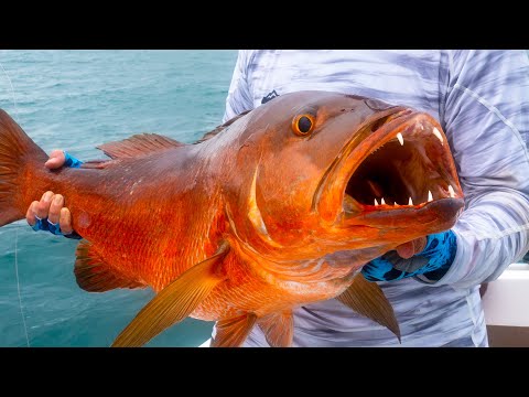 EXTREME Offshore Fishing {CATCH CLEAN COOK} Whole Fried Snapper