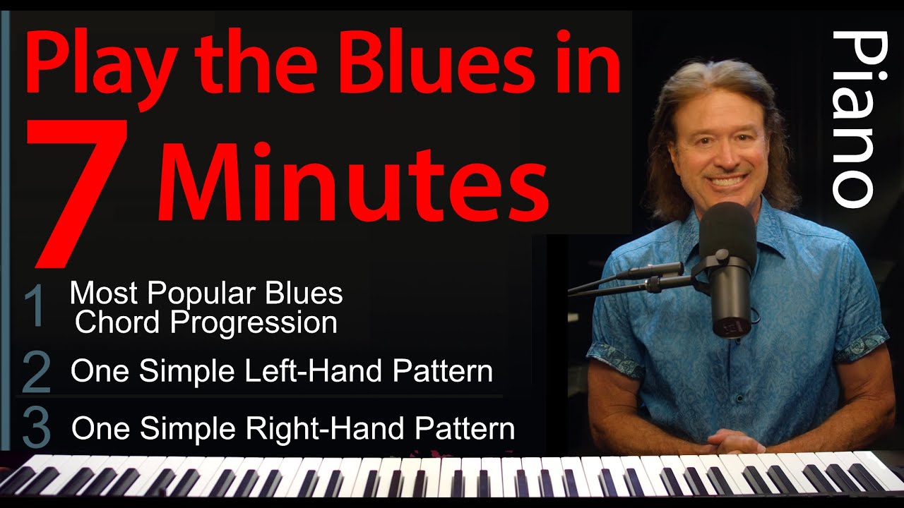 Play 12-Bar Blues Piano in 7 Minutes: Easy Left & Right Hand Patterns for Beginners EZ Quick-Start