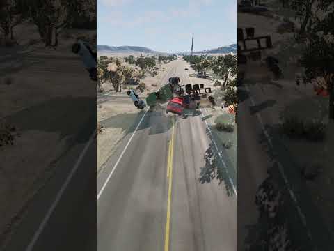 Realistic Highway Car Crashes #156 | BeamNG.Drive